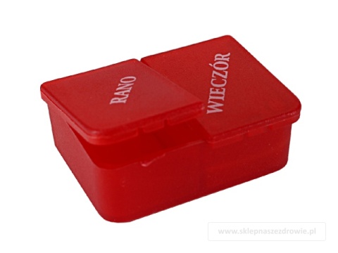 Kasetka, pojemnik, dozownik na leki, tabletki 1x2