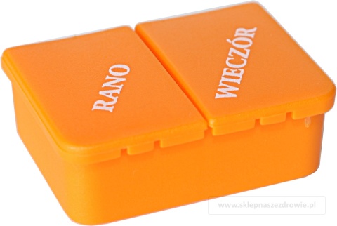 Kasetka, pojemnik, dozownik na leki, tabletki 1x2