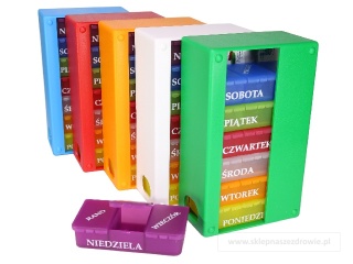 Kasetka, pojemnik, dozownik na leki, tabletki, tygodniowy 7x3