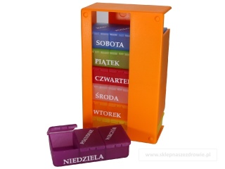 Kasetka, pojemnik, dozownik na leki, tabletki, tygodniowy 7x3