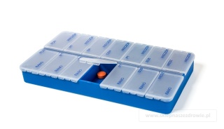 Kasetka, pojemnik, dozownik na leki, tabletki, tygodniowy 7x2