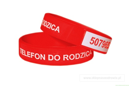 13cm Opaska bransoletka dla dziecka z numerem telefonu rodzica