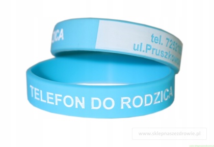 16cm Opaska bransoletka dla dziecka z numerem telefonu rodzica